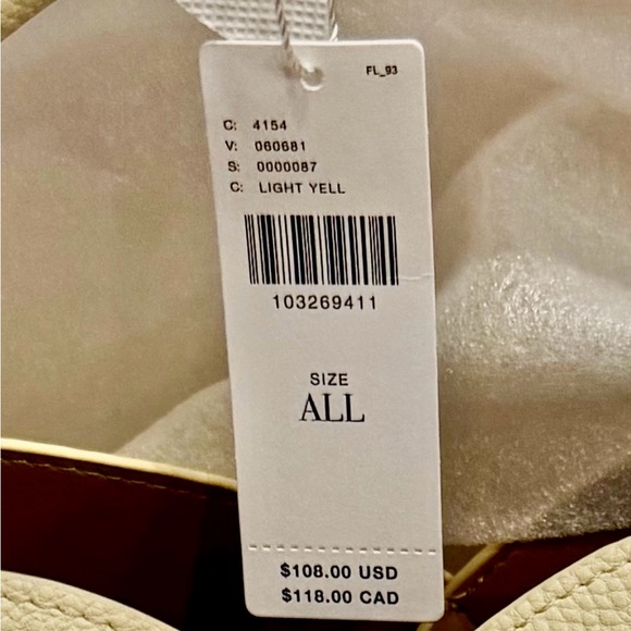 NWT new melie bianco Anthropologie tulip crossbody handle bag and Pouch yellow - Picture 5 of 17